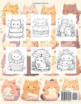 Anime Coloring Book: Kawaii Cats: Manga Art & Anime Enthusiasts Stress Relief Adult Coloring Aantnacb