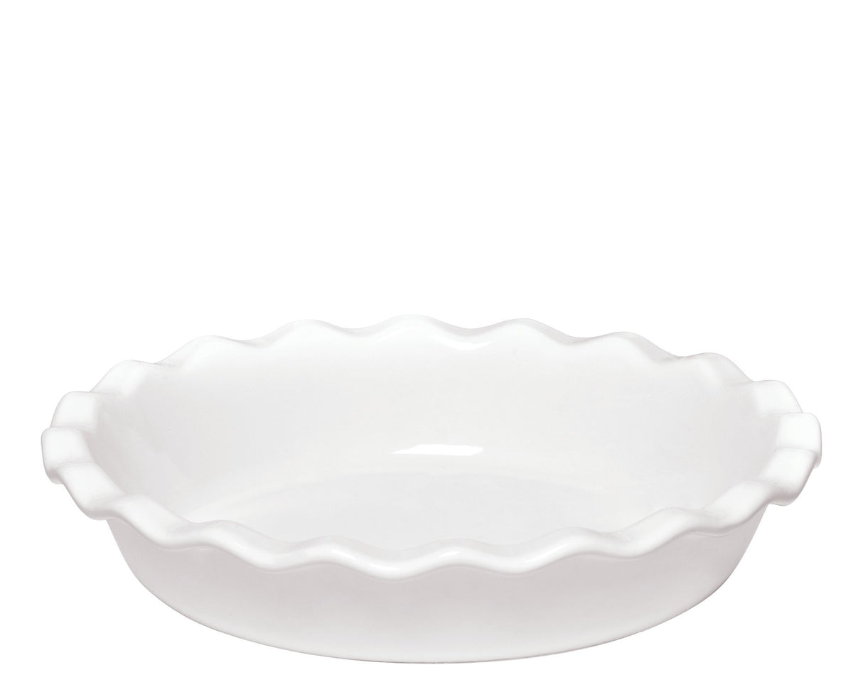 Emile Henry Made In France 9 Inch Pie Dish, White Emile Henry