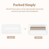 CXVX Twin Size Platform Bed Frame with Upholstered Headboard, Button Tufted Design, Strong Wooden Slats, No Box Spring Needed, Easy Assembly, Noise Free CXVX