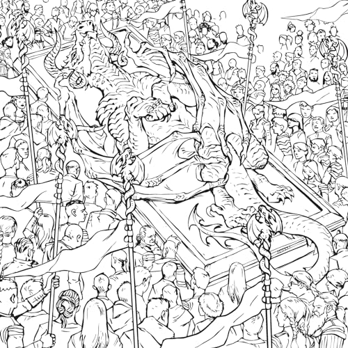Dragon Riders: A Fantasy Coloring Book (Dover Adult Coloring Books) WoodArtSupply