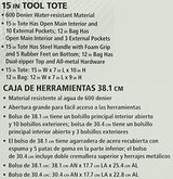 Husky 12 Inch and 15 Inch Water Resistant Tool Bag Multi Pack (2 Piece Storage Bundle) Husky