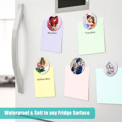 Sublimation Magnet Blanks, 30PCS Sublimation Blank Refrigerator Magnets - Personalized Fridge Magnet Sublimation Blanks Products for Kitchen Office Decorative, 5.5x5.5 cm (Round)