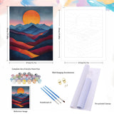 Natuyalo Paint by Numbers for Adults - DIY Adult Paint by Number Kits Painting on Canvas Mountain Painting by Numbers for Beginners, Sunset Landscape Art Craft Kits for Adults (16x20 Inch) Natuyalo