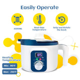 KQU Electric Wax Melting Pot for Candle Making, Wax Melter with Digital Temperature Display, Non-Stick Candle Making Pouring Pot with Spout and Automatic Constant Temp Control KQU