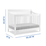 Delta Children Brooks 6-in-1 Convertible Crib - Greenguard Gold Certified, Bianca White Delta Children