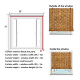 Reed Roller Blinds, Bamboo Shades - UV Resistant Outdoor Window Cover for Patio Sun Protection, Easy Install Indoor/Outdoor Reed Blinds BAYUE