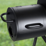 Outdoor Charcoal Grill with Smoker, Leonyo 14Inch Wide Charcoal Grill with Offset Smoker for Backyard Party Cooking, 438 Sq.in. BBQ Cooking Surface,Black Leonyo