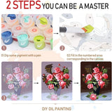 Amphol 6 Pack Paint by Numbers Kit for Adults, DIY City Landscape Paint by Numbers Kit for Beginner, Easy Painting by Number on Canvas with Brushes, Acrylic Paint, Great Gift Home Decor - 10”x14” Amphol