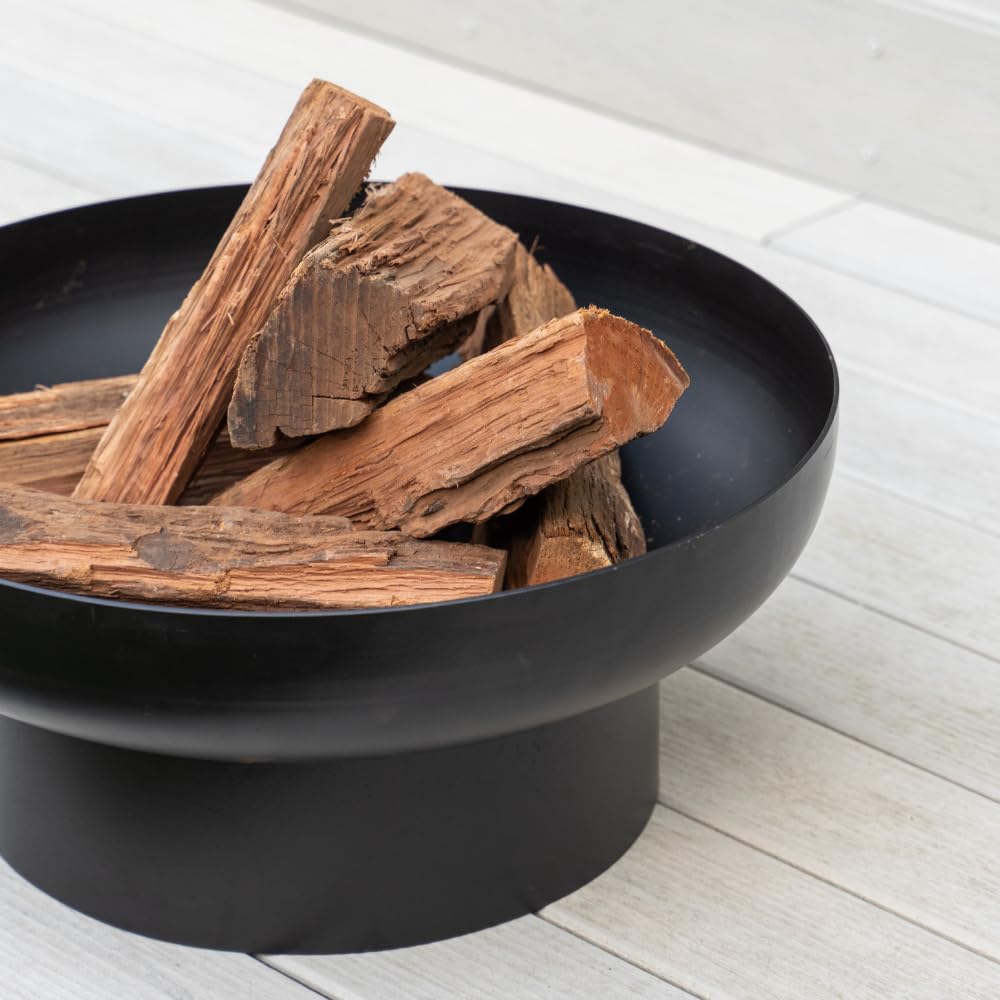 DENKOE Cast Iron Fire Pit Table with Lid, Extra Thick and Heavy Duty Fire Bowl, Deep Round Firepit for Outdoor Bonfire Gatherings, Wood Burning Firepits for Outside Patio, Modern Outdoor Fire Pits DENKOE