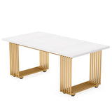 Tribesigns Modern Dining Table for 6-8 People, 70.8-in White Dining Room Table, Wooden Kitchen Table, Rectangular Dinner Table for Dining Room Family Gathering Tribesigns