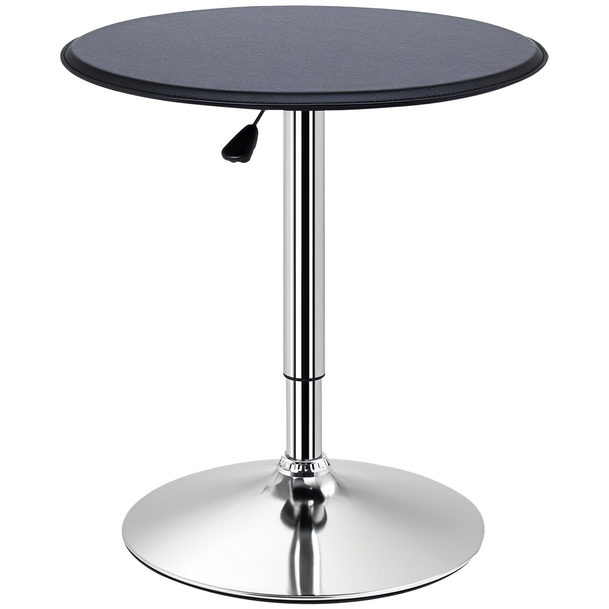 HOMCOM 25" Round Bar Table, Adjustable Height and 360° Swivel Pub Table for Living Room Dining Room Bar Bistro, Black HOMCOM