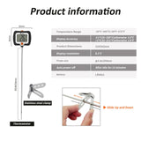 KT THERMO Digital Candy Thermometer, LCD Instant Read Food Thermometer with 10" Probe and Pot Clip for Candy Making, Kitchen Accessories, Baking Tools（Black） KT THERMO