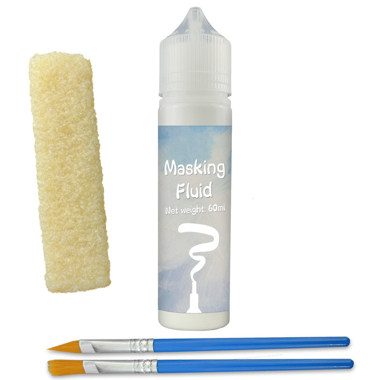 INNOVAYOU White Masking Fluid for Watercolor Painting 60ml, Resistant Ink and Pouring Paint, Watercolor Masking Fluid Keeps Areas Colorless and Edges Sharp INNOVAYOU