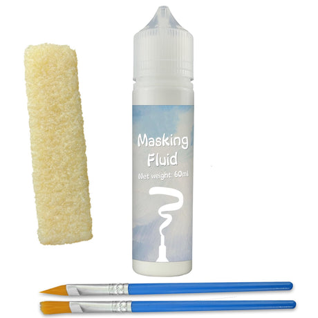 INNOVAYOU White Masking Fluid for Watercolor Painting 60ml, Resistant Ink and Pouring Paint, Watercolor Masking Fluid Keeps Areas Colorless and Edges Sharp INNOVAYOU