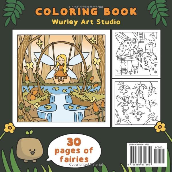 Secret Fairyland: Cute and Cozy Coloring Book WoodArtSupply