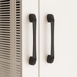 Hitow 2 Door Wardrobe Armoire Closet with Mirror, 35.5" W Wooden Wardrobe Cabinet with Hanging Rod & 2 Drawers, Bedroom Armoire Dresser Wardrobe Clothes Organizer, White Hitow