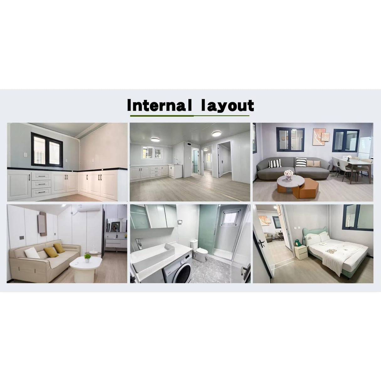 Folding Prefab Tiny Home for Sale,20ft/40ft Tiny Home with 2 Bedrooms Tiny House to Live in for Adults, Mobile Container House with Kitchen and Bathroom Generic