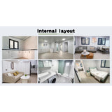 Modular Container House with 2 Bedrooms, Full Bathroom and Kitchen, Prefab Tiny Home for Sale, Portable Tiny House to Live in for Adults, Mobile Home Design Generic