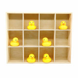 LONG TAO 1 Pcs 13.4''x10.6''x2'' Wooden Storage Divider Box Showcase Display Box Organization Tray Display Holder Tabletop Box with 12 Compartments for Home Craft Office Kitchen Storage LONG TAO