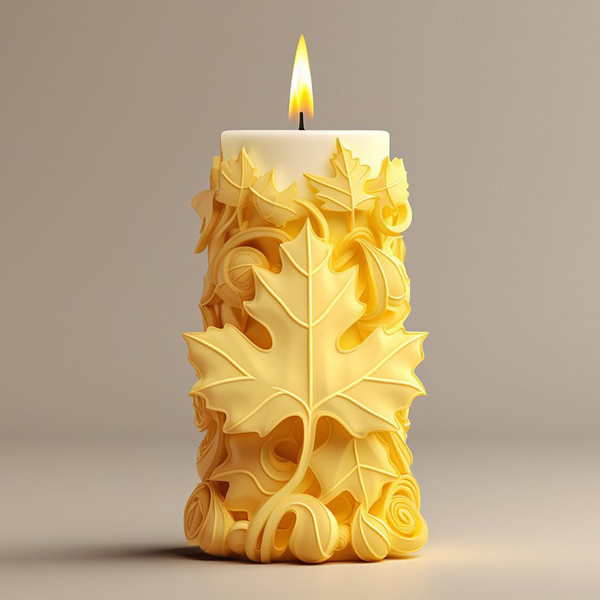 Japleed Maple Leaf Embossed Candle Molds, Autumn Leaves Pillar Candle Silicone Molds, 3D Fall Molds for Soap Wax Epoxy Resin, Fondant Chocolate Cake Dessert Decoration Molds DIY Supplies japleed