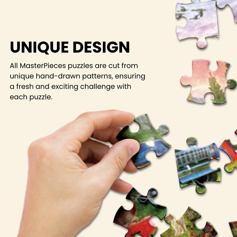 MasterPieces - 300 Piece Jigsaw Puzzle, Large EZ Grip Shapes, Pine Valley Camp, Fun for Adults, Seniors, Family, Kids, Non-Glare Finish, 18"x24" Masterpieces