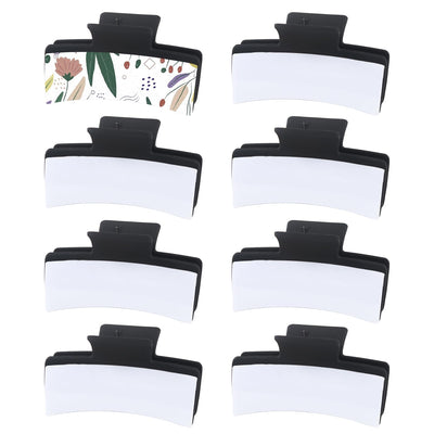 ASUNFO 8 Pcs Sublimation Hair Clips Blanks Heat Transfer Hair Claw Clips DIY Hair Accessories for Women