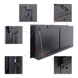 36 Inch Ultra-Thin Electric Fireplace, Recessed and Wall Mounted Fireplace, LED Light Heater with Remote Control, Tempered Glass Front Electric Fireplace with Multi Color Flame & Emberbed (36 inch) FTOPBTB