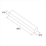 URBANDI Fireplace Mantel, Distressed, Rustic,1 tier Floating Shelf, Modern, Real Wood. (60Lx6Hx8D, Brown) Urbandi