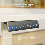 YDN L Shaped Standing Desk, Electric Standing Desk L Shape Adjustable Height Dual Motor, 63 x 55 Inch Corner Standing Desk with Splice Board for Home Office, Large Standing Desk, White YDN