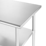 GRIDMANN Stainless Steel Work Table 72 x 30 Inches, NSF Commercial Kitchen Prep Table with Under Shelf for Restaurant and Home GRIDMANN