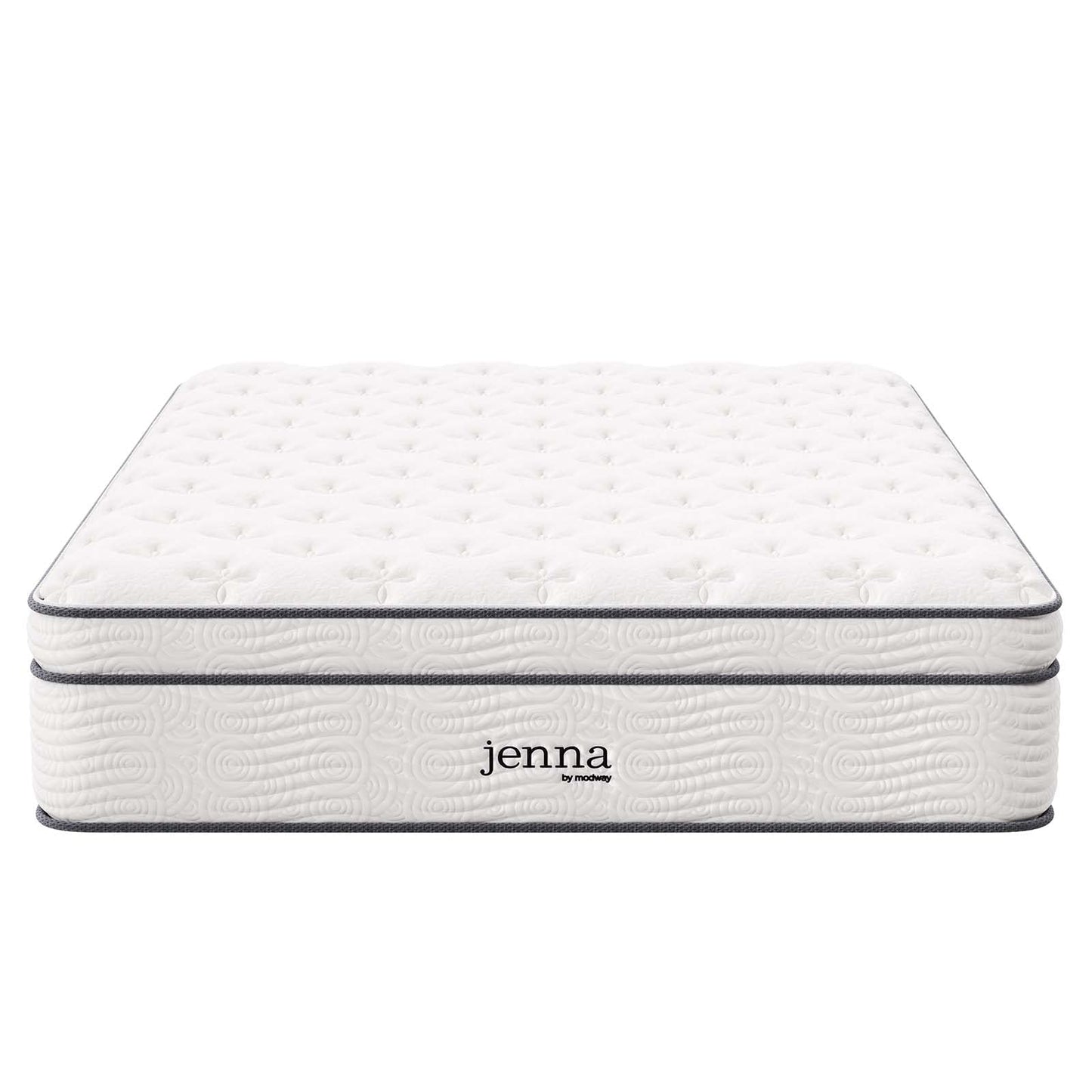 Modway Jenna 14” Innerspring and Memory Foam Queen Mattress With Individually Encased Coils, White