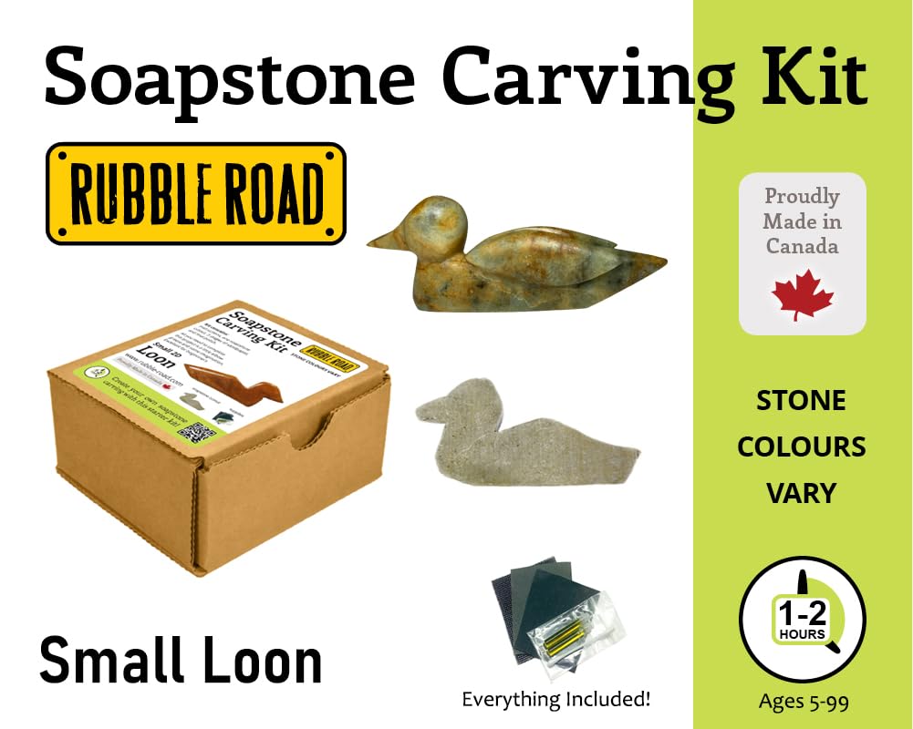 Loon Small Soapstone Carving Kit DIY Arts and Crafts Kit Generic