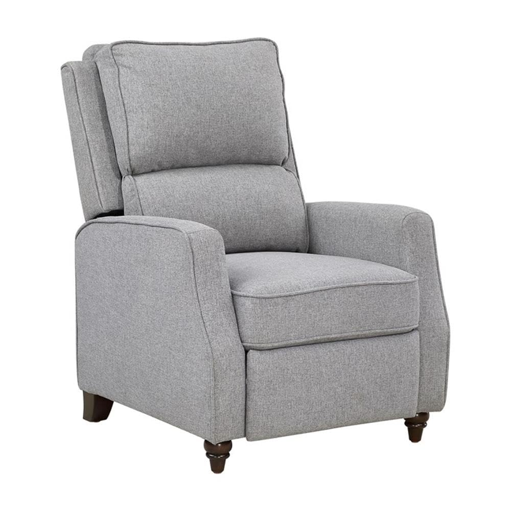 Lexicon Loveland Upholstered Fabric Push Back Recliner in Gray Lexicon