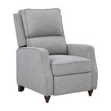 Lexicon Loveland Upholstered Fabric Push Back Recliner in Gray Lexicon