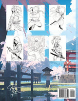 Anime Coloring Book: Ninja and Samurai Edition (Anime Coloring Books) WoodArtSupply