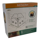 Ozco Building Products 56609 Laredo Sunset 8x8 Post Base Kit, (1 per Pack), Black Ozco Building Products