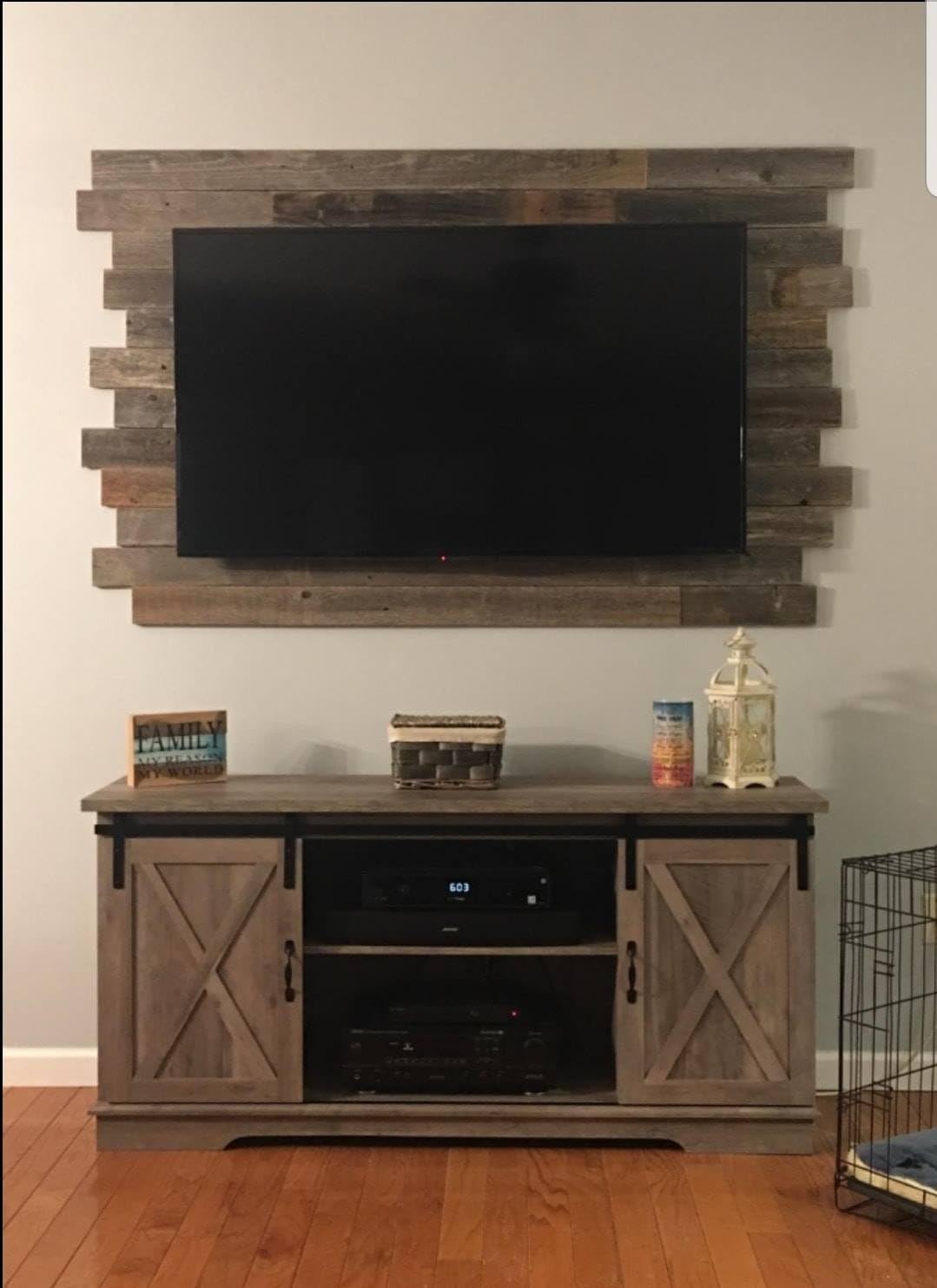 Rockin' Wood Real Wood Nail Up Application Rustic Reclaimed Naturally Weathered Barn Wood Accent Paneling Board Planks for Home Walls (104 Square feet) Rockin' Wood