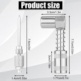 PEUTIER 90 Degree Grease Coupler Adapter and Grease Injector Needle Gun Tip, Needle Grease Gun Fitting Set Grease Needle Nozzle Dispenser for Grease Fitting Tool PEUTIER