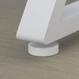 LVB Modern White Computer Desk, Long Industrial Home Office Desk for Student, Large Metal Wood Writing Study Work Desk, Farmhouse Executive Gaming Computer Table for Bedroom Living Room, White, 60 in LVB