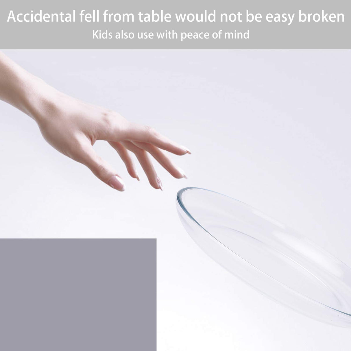 FOYO Oven Basics Glass Plate Set, 10 inch Round Tempered Glass Pie Dish, Set of 2 FOYO