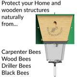 Best Bee Brothers Ultimate Pro Carpenter Bee Trap for Outside with Extra-Large, Clear External Bee Vault & Spring-Loaded Door, 4.2” D x 5.8” W x 7.5” H Best Bee Brothers