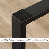 FOLUBAN Rustic Coffee Table,Wood and Metal Industrial Cocktail Table for Living Room, 47 Inch Oak FOLUBAN