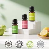Fruit Fragrance Oils, 6x10ml Summer Essential Diffuser Oils Set, Aromtopia Fruity Fragrance Oil for Candle Soap Making, Premium Home Diffusing Scents, Pineapple, Lemon, Cherry, Passion Fruit, Apple AROMTOPIA