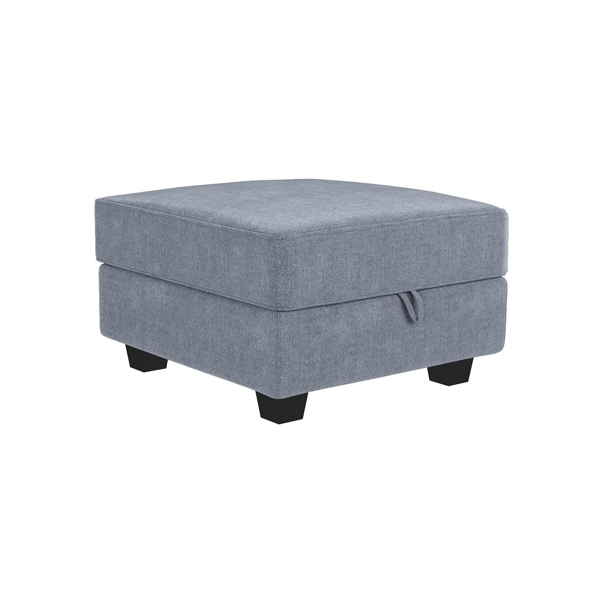 HONBAY Square Ottoman Module for Modular Sectional Sofa, Storage Ottoman Footrest and Seat Cube, Bluish Grey HONBAY