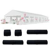 EROMMY 20x50ft Party Tent, Outdoor Wedding Tent, Heavy Duty Large Canopy Carport with Removable Sidewalls, 2 Roll-up Doors, 5 Storage Bags, Gazebo Shelter Tent for Party Event Commercials, White EROMMY