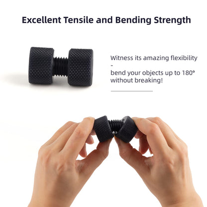 Siraya Tech Tenacious Flex Black 3D Printer Resin - Soft, Rubber-Like 3D Printing Resin | More Flexible 405nm UV-Curing Elastomer Resin with Fast Rebound and High Impact Resistance, 1kg