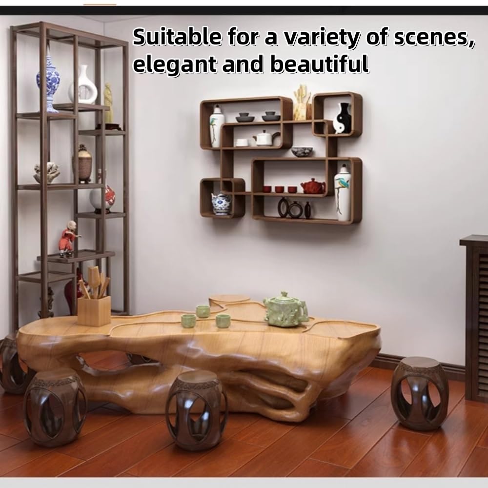 YWSXHS Collectibles Display Case, Wooden Cubby Box Display Shelf Organizer Storage, Wall Mountable Curio Display Case, Wall Mounted Shelves for Bedroom, Corridor, Entrance, Living Room, Office(Small) YWSXHS