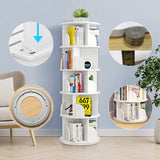 Nisorpa 5-Tier 360° Rotating Bookshelf and Storage Rack for Home and Office Nisorpa