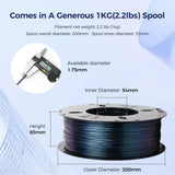 VOXELAB 3D Printer Filament, 1.75mm PETG Burnt Titanium Filament, Dimensional Accuracy +/- 0.02 mm, 3D Printing Material 1kg/ Spool, Fit Most FDM 3D Printers, Burnt Titanium Voxelab