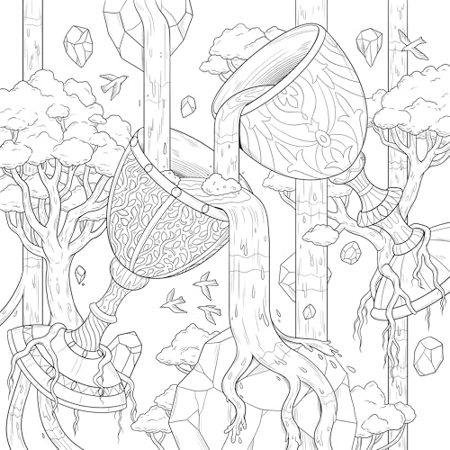 Mythographic Color and Discover: Enchanted Relics: An Artist’s Coloring Book of Lost Antiquities WoodArtSupply